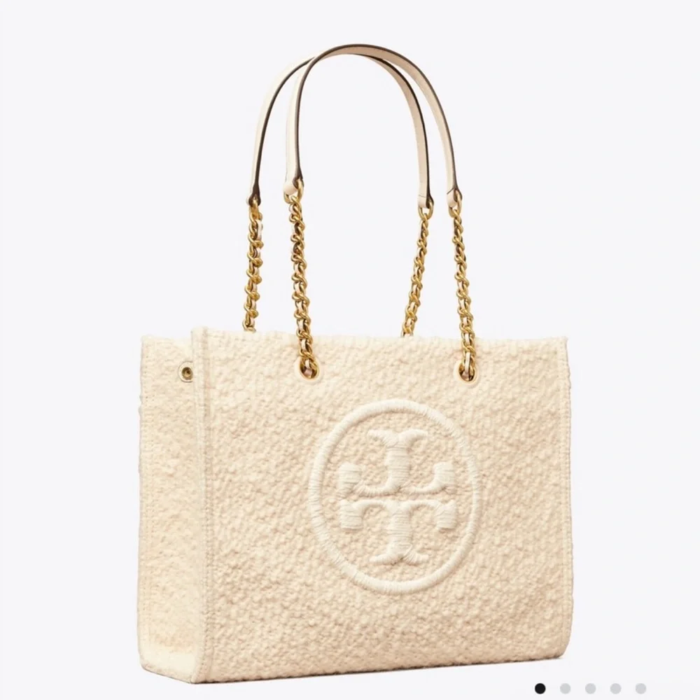 Tory Burch- Ella Boucle Chain Tote, “New Ivory”, NO LONGER AVAILABLE IN STORES